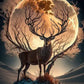 5D DIY Diamond Painting - Full Round / Square - Deer Under Moon