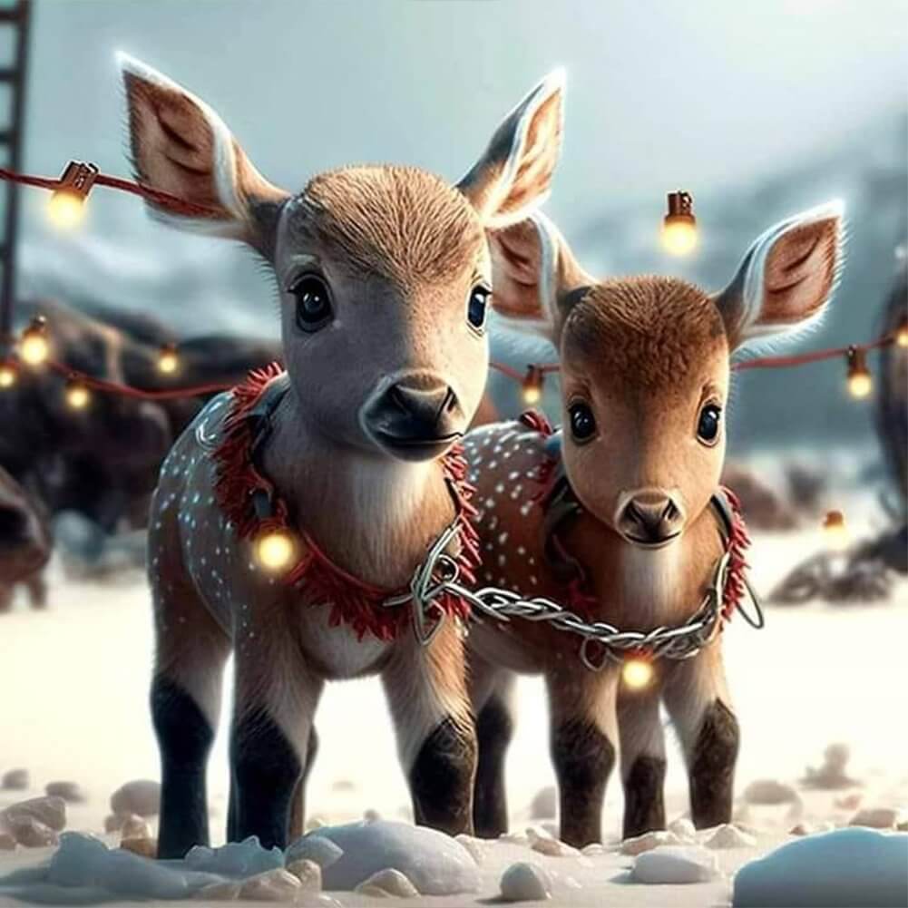 Two Deers 5D DIY Diamond Painting Kit