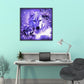 Diamond Painting - Full Round - Purple Wolf Rose