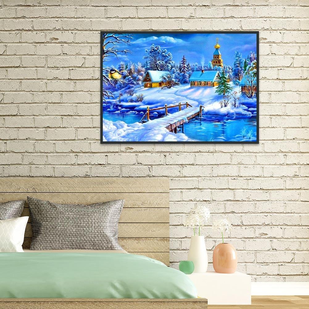 Diamond Painting - Partial Round - Snow View