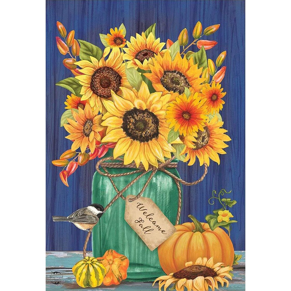 11ct Stamped Cross Stitch Flowers (36*46cm)