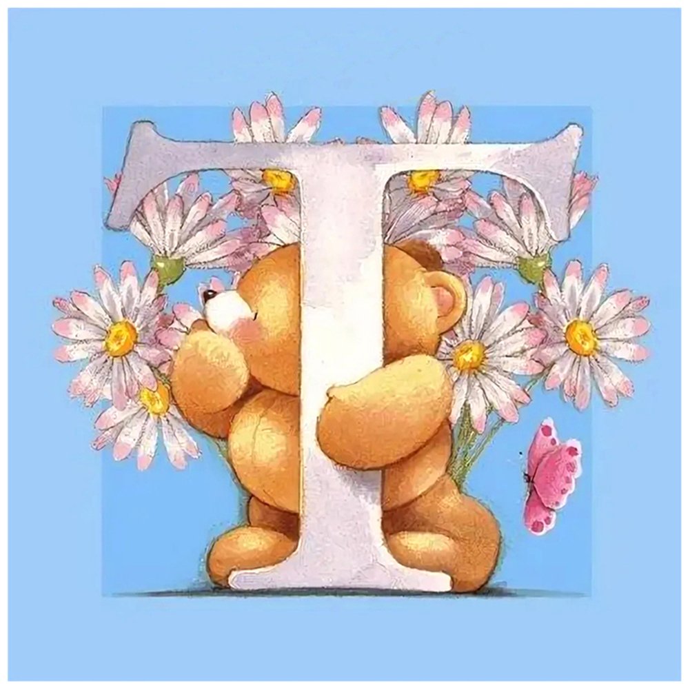 Diamond Painting - Full Round - Letter Bear