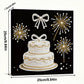 DIY Pearl Painting With Frame - Handmade Self-Adhesive Pearls - Cake (25*25cm)