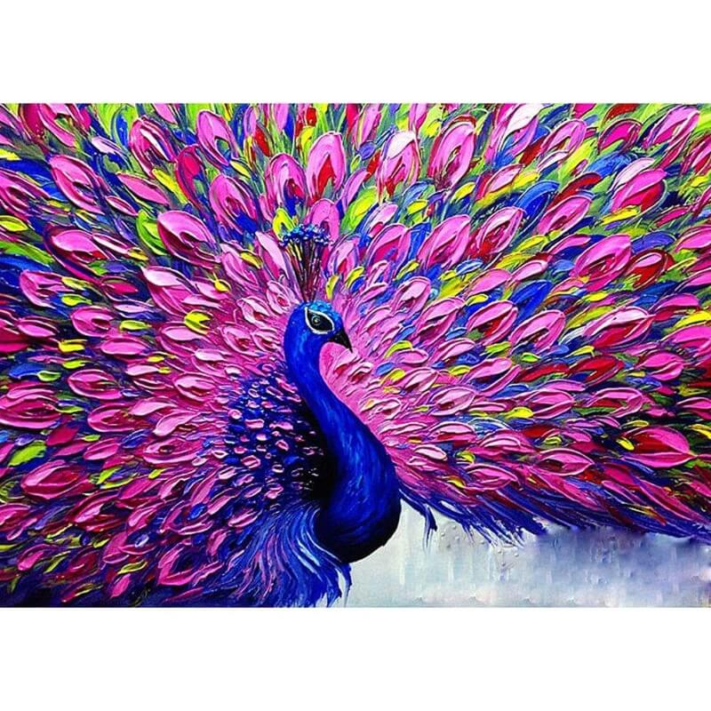 diamond dotz purple peacock diamond embroidery kit