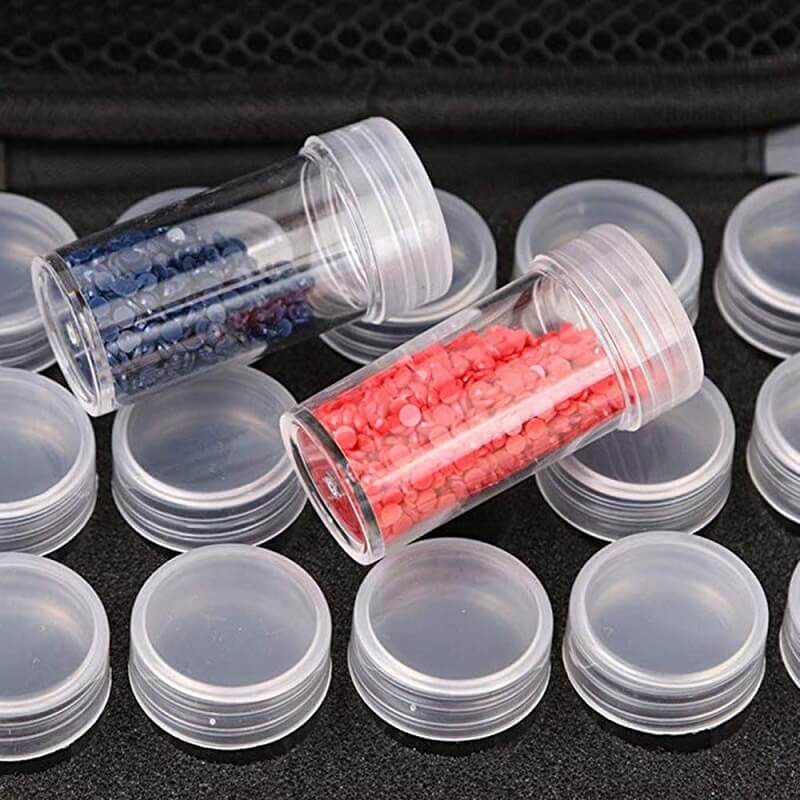 60 Bottles of Diamond Painting Beads Storage Suitcase With Butterfly Pattern