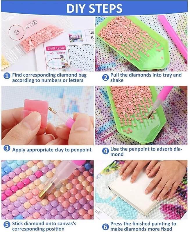 diamond art diy steps