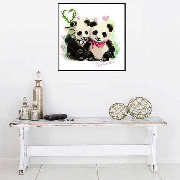 The panda couple diamond painting wall decoration