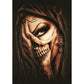 5D Diy Diamond Painting Kit Full Round Beads Skull Hand Face