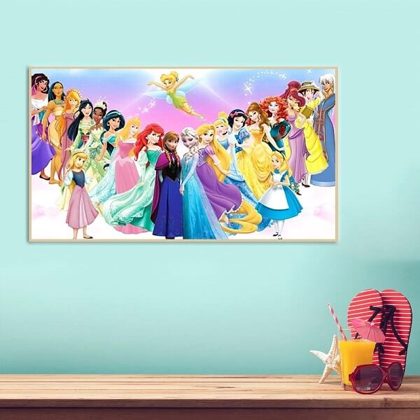 full round Disney princess group photo diamond painting kits