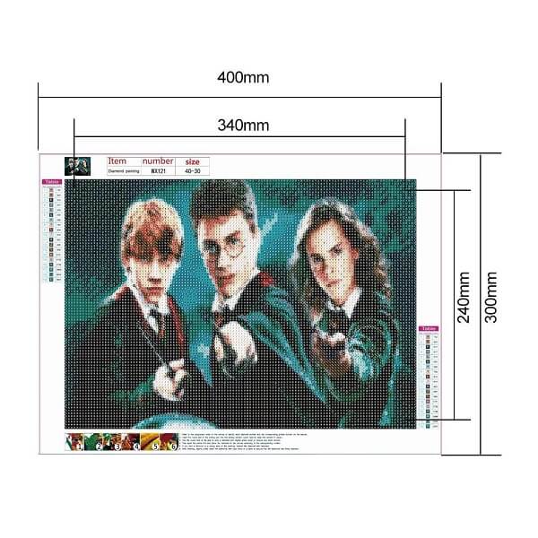 harry potter diamond painting kit canvas size