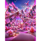 Diamond Painting - Full Round / Square - Pink Glass Mirror Flower