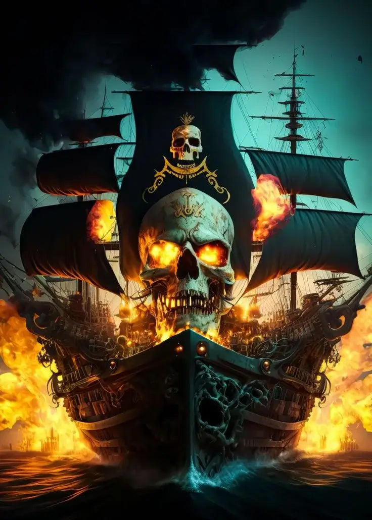 5D DIY Diamond Painting Ghost Ship in Pirates of The Caribbean