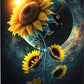 Space Sunflower Diamond Painting