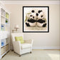two lovely pandas diamond painting on wall