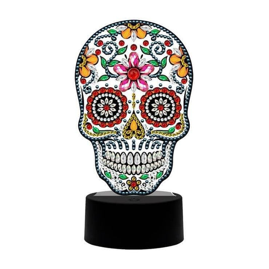 DIY Skull Diamond Painting Led Table Lamp Ornament Kit