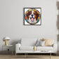 diamond painting stained glass dog