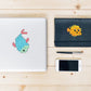 marine organism Mosaic embroidery stickers