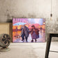 Sweet old Couple Walking In The Rain Gem Art Painting