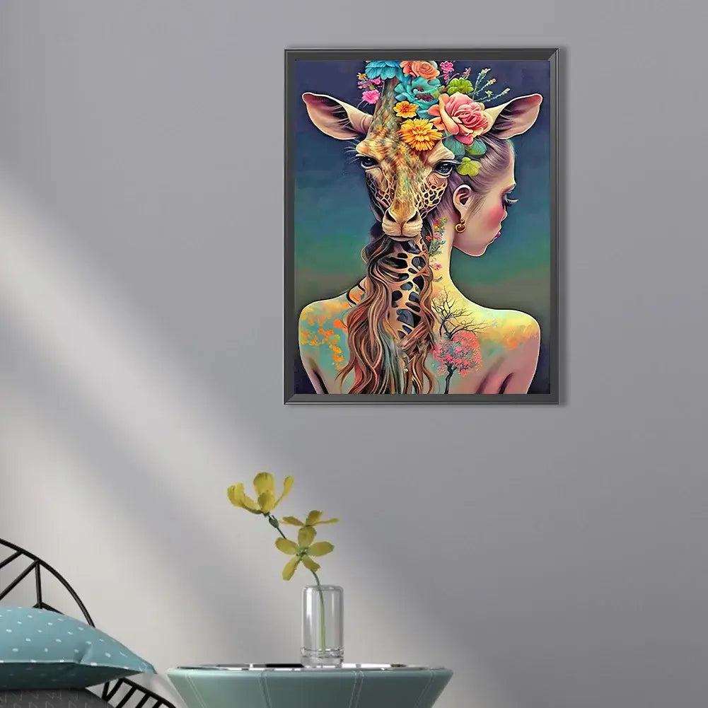 Diamond Painting - Full Round / Square - Tattoo Girl & Leapord