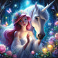 Beauty with Horse Disney Diamond Painting