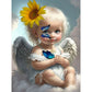 Diamond Painting Kit - Full Round / Square - Angle Sunflower Butterfly