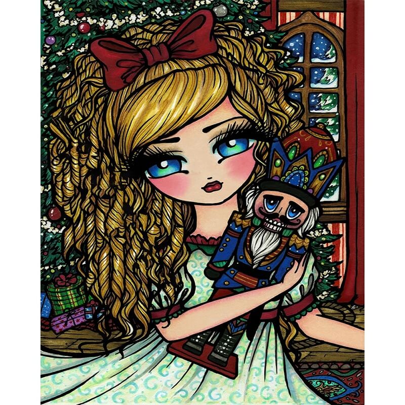 5D DIY Diamond Painting - Full Round / Square - Abstract Girl F