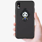 Cartoon Figure Diamond Painting Sticker on black mobile phone