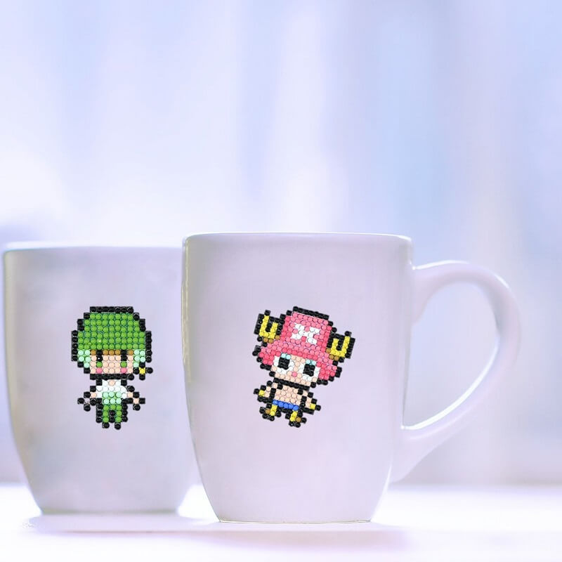 Cartoon Figure Diamond Painting Sticker on cups