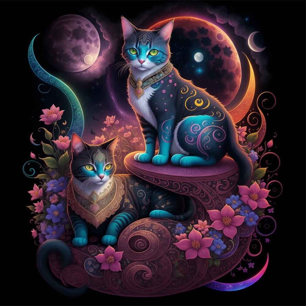 Space Cat Diamond Painting Kit