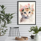 Cat With Flowers 5D DIY Diamond Painting