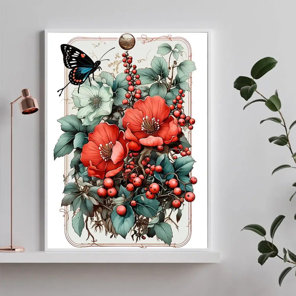 Vintage Saffron Butterfly 5D DIY Diamond Painting