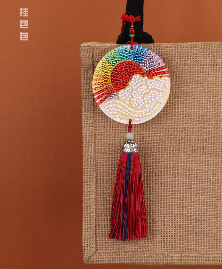 DIY Special Shaped Diamond Painting Lucky Hanging Pendant With Tassel