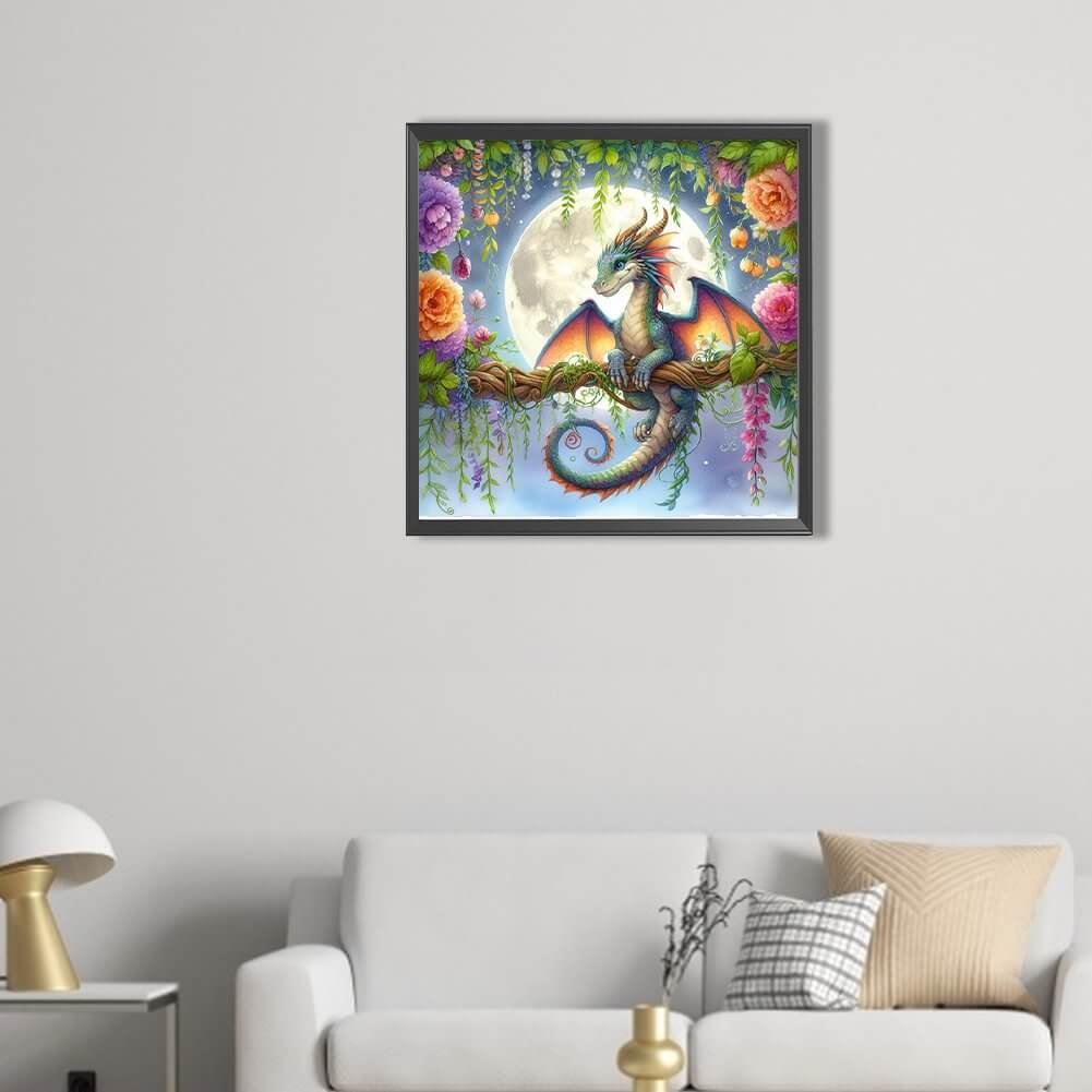 5D DIY Dragon On Branch Diamond Painting