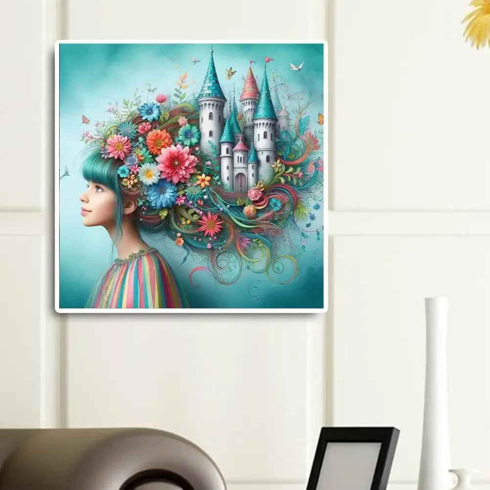 diy girl and castle diamond painting KIT