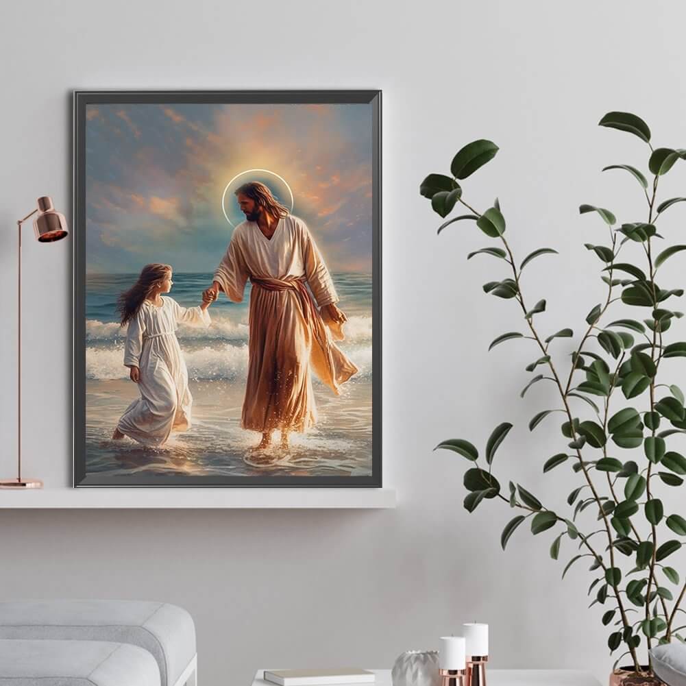 5D DIY Religion Diamond Painting Kit - Full Round / Square - Jesus C