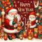 5D DIY Diamond Painting Kit - Full Round / Square - Santa Claus H