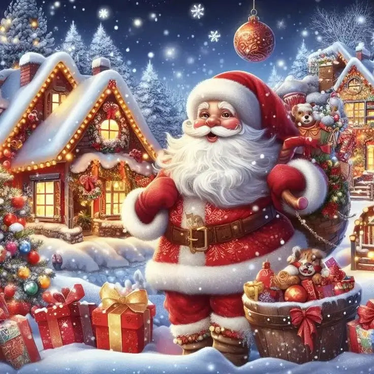 5D DIY Diamond Painting Kit - Full Round / Square - Santa Claus J
