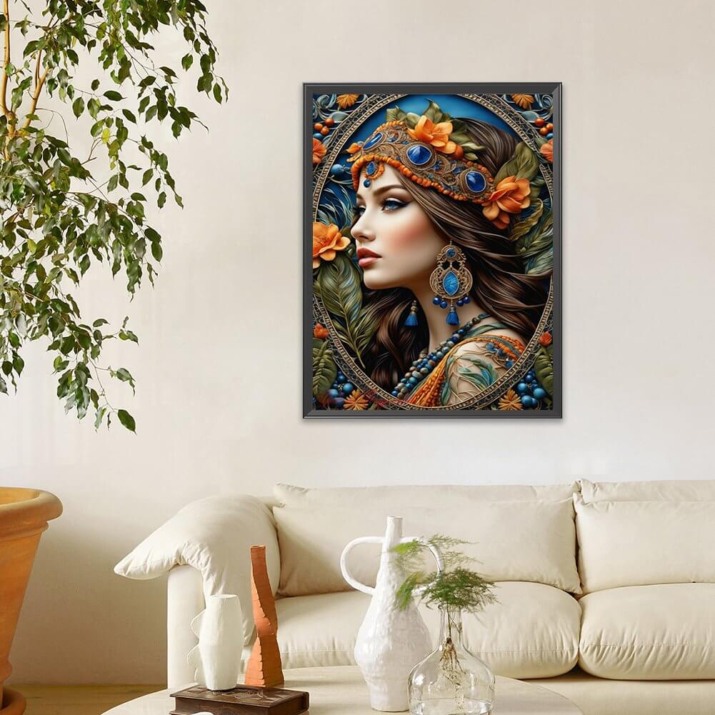 5D DIY Diamond Painting Kit - Full Round / Square - Noble Woman A