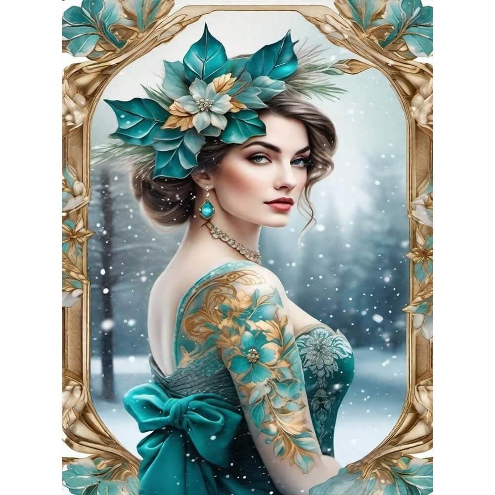 5D DIY Diamond Painting Kit - Full Round / Square - Noble Woman F
