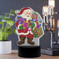 DIY Santa Claus Diamond Painting Led Table Lamp Ornament