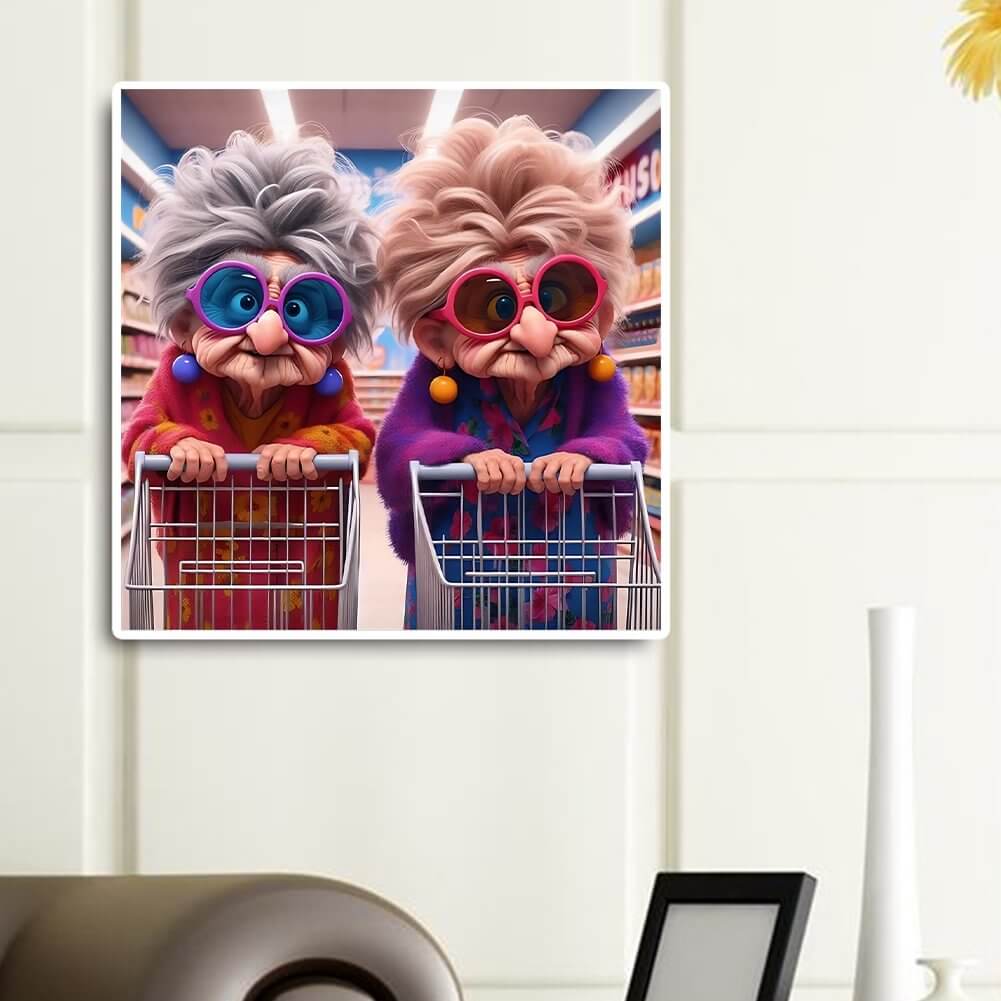 Shopping Grandma 5D DIY Diamond Painting Kit