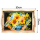 DIY Sunflower Diamond Painting Decor Wooden Tray Size