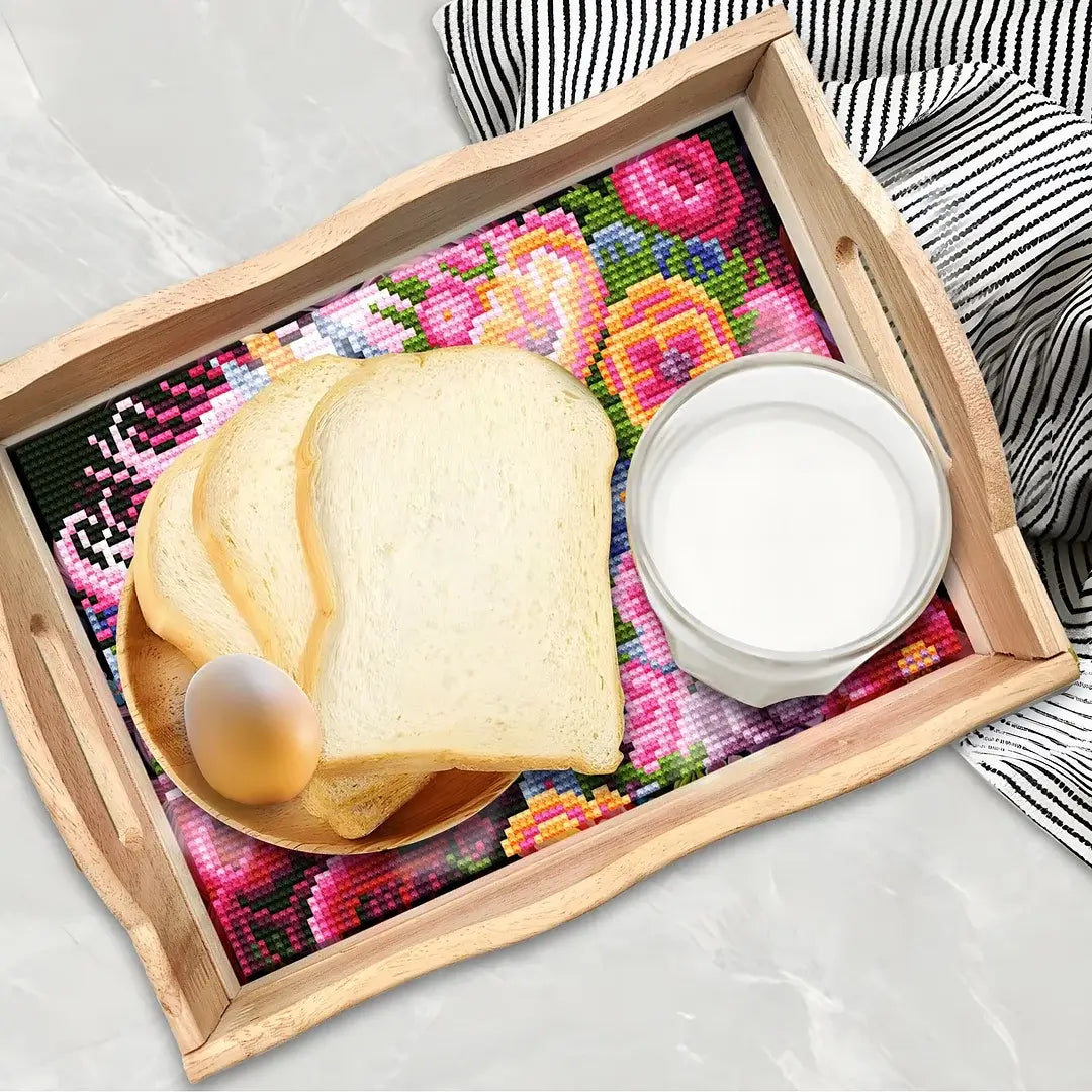 DIY Unicorn  Diamond Painting Decor Wooden Food Tray