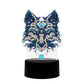 DIY Wolf Diamond Painting Led Table Lamp