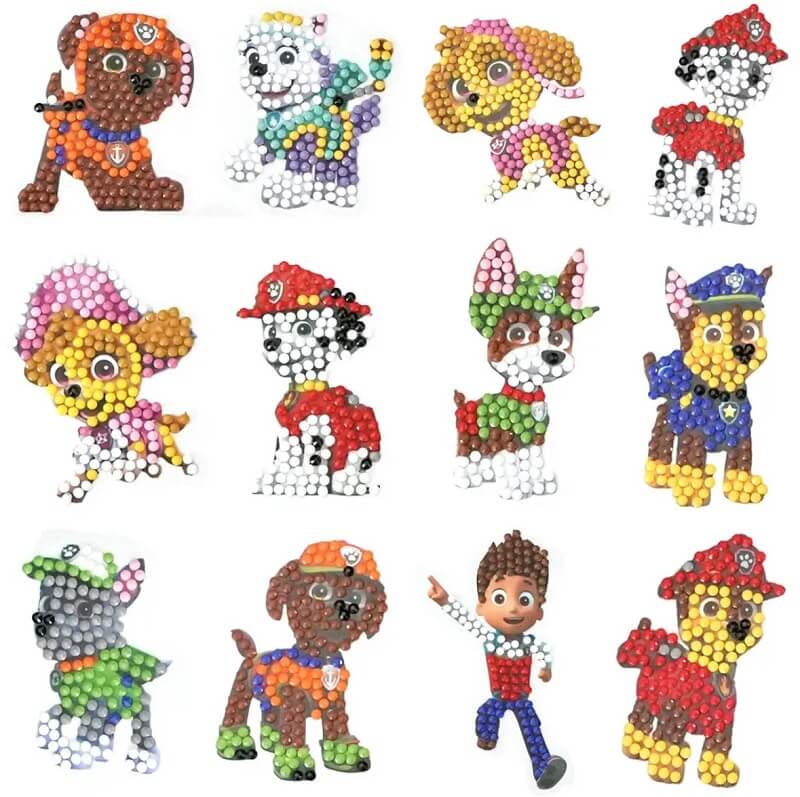 dog diamond painting stickers kit