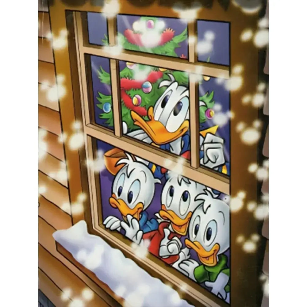 5D DIY Diamond Painting - Full Round / Square - Donald Duck Snow Day