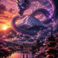 DIY Diamond Painting Kit - Full Round / Square - Dragon On Mount Fuji