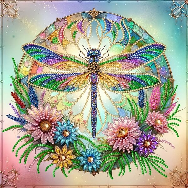 DIY Dragonfly Crystal Rhinestone Diamond Painting Kit
