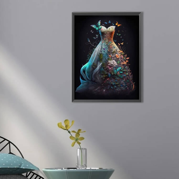 dream wedding dress diy diamond painting kit
