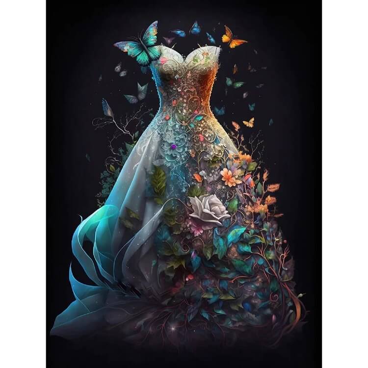 dream wedding dress full drill diamond painting kit